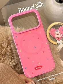 极简卡通猫爪磁吸手机壳，适用于 17/16/15/14/13 - 玫紅色 - 查看 3