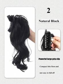 14Inch Wavy Curly Clip-On Ponytail Wig, Suitable For Daily Wear And Parties - Multicolor - View 13
