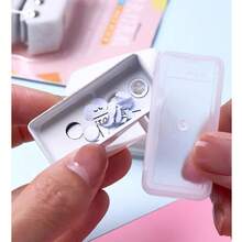 4Pcs Single Hole Punch 10 Sheets Circle Punch Capacity Mini 1/4 Inch Hole Puncher With Non-Slip Removable Base For Crafts Scrapbooks - A - View 5