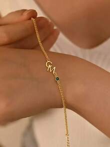 1pc Customized Fashionable Text Bracelet, Versatile For Daily Wear - Multicolor - View 7