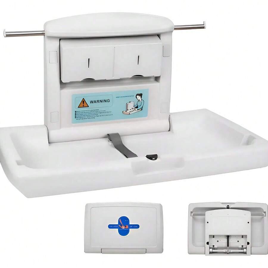 Cambiador De Pañales Horizontal Bebe Plegable Pared Comercia Blanco Mesa De Cuidado Del Bebé - Gris Claro - Ver 1
