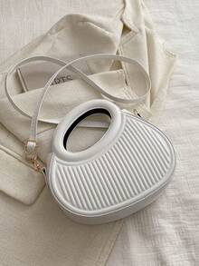 Bolso bandolera minimalista de estilo INS con diseño personalizado y sin arrugas, bolso de hombro para mujer para ir al trabajo, Nuevo modelo de primavera 2026 - Blanco - Ver 10