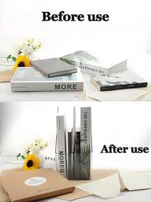 Transparent Acrylic Desktop Bookshelf Organizer, Thickened Acrylic File Storage Rack, Multi-Functional Office Desk Organizer, Student Stationery Rack, Bookend Storage Box, Suitable For Daily Use, Decorative Item For Various Occasions, Christmas Gift, Holiday Gift And More - Multicolor - View 6