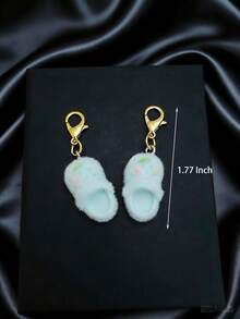 1 pieza Llavero colgante de dibujo animado con felpa, regalo para amigos y compañeros de clase - zapato - Ver 7