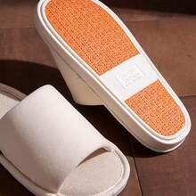 Linen Upper Slip-On Slippers With PVC Anti-Slip Sole, Suitable For Home, Bedroom, Living Room, All Season Unisex - Multicolor - View 10