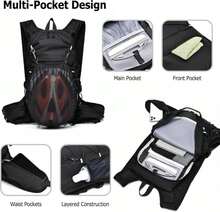 PORRASSO Hiking Backpack Waterproof Daypack Rucksack Lightweight Backpack with Reflective Strip for Women Men Trekking Cycling Climbing Outdoor Sports Yellow - ColorA - Ver 4