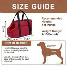 Bolso de transporte plegable para mascotas de dos colores, transpirable, para viajes al aire libre, bolso bandolera/mochila para perros y gatos - Multicolor - Ver 3