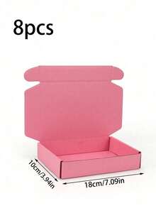 8pcs Corrugated Cardboard Boxes, Pink Kraft Paper Corrugated Paper Gift Boxes, Postal Shipping Boxes, Gift Boxes, Suitable For Small Businesses And Personal Mailing Packages - Airplane Box - View 8