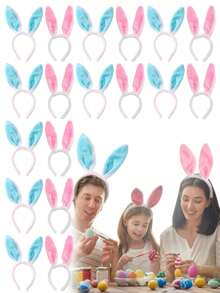 2pcs Cute Easter Bunny Ear Headband Prop, Rabbit Headband For Easter Party Decoration, Home, Birthday Gift - Multicolor - View 1