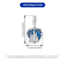 CYMYSS 1pc Exquisite Dreamy Cubic Zirconia Inlaid Heart-Shaped Castle Pendant, Women's Jewelry Gift For Valentine's Day/Birthday - Multicolor - View 5