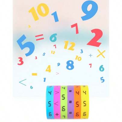 Rotating Arithmetic , Addition, Subtraction, Multiplication And Division Cube, Multi-Color, Grip Exercise, Color And Number Recognition, Learning Math Operations, Logical Thinking Exercise, Math Symbol Cognition, Rotatable And Manipulable, Student Puzzle Toy, Reward Gift, Made Of Materials, Bearing Design For Smooth Rotation. Rich Color Cube, Mild Colors, Clear Printing, Non-Fading, Modular Design, Detachable Cube.