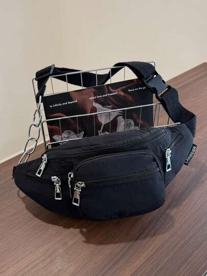 Nylon Casual Minimalist Children's Shoulder Bag, Unisex Versatile Crossbody Bag For Outdoor