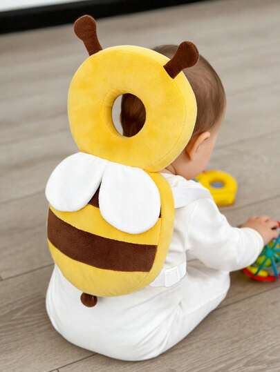 Upgraded Baby Anti-Fall Pillow, Thickened & Widened Toddler Walking Protection Pad, Baby Head Protection Cushion Suitable For Toddlers Learning To Walk And Crawl, Adjustable Baby Head Protection Pad, Breathable Head Protection Pillow, Anti-Fall Pillow, Head Protection Pad, Upgraded Thick Cartoon Bee-Shaped Anti-Fall Head Pad For Infants And Toddlers