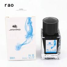 Alta calidad Jinhao 30ml varios colores pluma estilográfica de tinta embotellada de vidrio cartucho de recarga de tinta material de oficina escolar JPUX - Naranja brillante - Ver 8