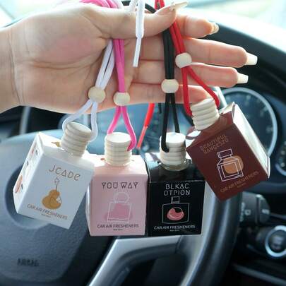 FORMBO 8ml Portable Car Diffuser With En Bead Rope, Multi-Color Car Interior Deodorizer, Suitable For Car, Wardrobe And Bathroom