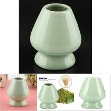 Soporte de cerámica para batidor de matcha de 1 pieza para chasen de bambú para accesorios de juego de té - Verde - Ver 5