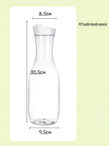 1pc PET Plastic Bottle, Beverage Cup, Pitcher, Cold Drink Jar, Juice Pot, Tea Flower Pot - Clear - View 7