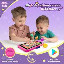 7英寸儿童平板电脑，带WiFi，2GB内存，16GB存储空间，双摄像头，家长控制功能，预装JPA儿童教育和游戏软件，平板电脑及节日儿童关爱礼物，儿童生日庆祝礼物，完美的学校礼物 - 藍色 - 查看 7