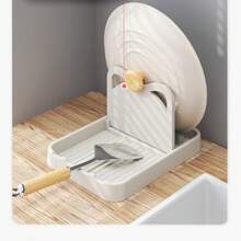 Kitchen Household Pot Rack, Countertop Multi-Functional Vertical Lid Storage Rack Rack - Classic Black - View 3