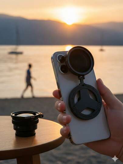 52mm 磁吸式偏光镜头滤镜套装，超薄多层镀膜圆形偏光滤镜，智能手机摄影镜头保护罩