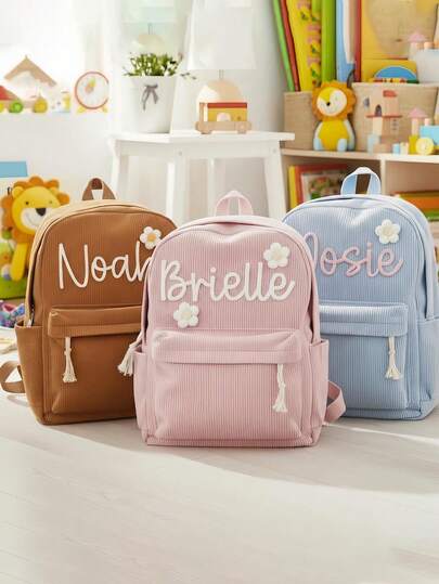 Personalized Kids Backpack, Toddler School Backpack, Back To School Gift, Flower Girl Gift, Preschool Backpack, Kindergarten Kids Bag Gift