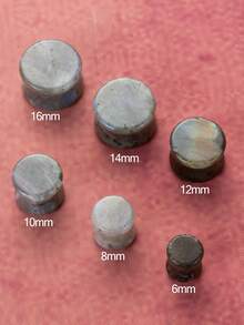 1 Pair Fashionable Bohemian Retro Rock Style Glitter Stone Ear Gauges, Unisex Piercing Jewelry Suitable For Daily Wear And Parties, Great Gift - Ear Gauge - View 6