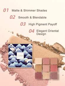 CATKIN Eyeshadow Palettes Sparkly Eyeshadow Matte And Glitter Makeup Matte Shimmer Highly Pigmented Makeup Palettes Eye Shadow 9 Colors Neutral Cosmetic Eye Shadows C04 Winter - C04 Winter - 查看 5