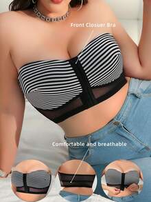 女士时尚露背前扣无肩带文胸 - 彩色 - 查看 3