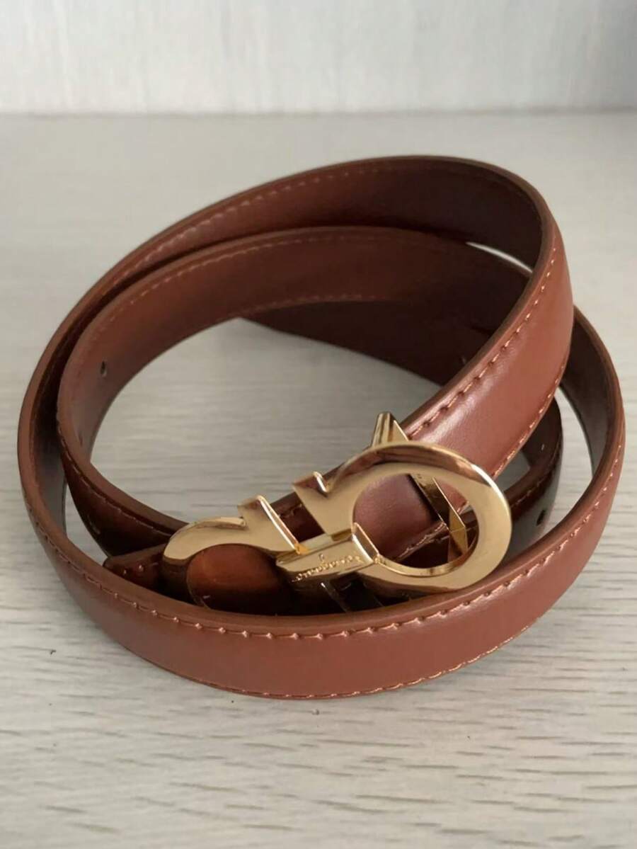 1 pezzo Cintura elastica in stile boho con fibbia a forma di cuore con perle finte, di design geometrico, adatta per uso quotidiano, pendolarismo, eventi tutto l'anno - Multicolore - Visualizzare 1