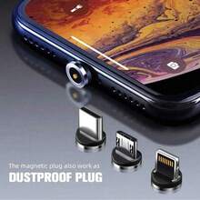 1条三合一磁吸可拆卸数据线，快充线，兼容 17 Pro Max/17 Pro/17 Plus/17/16/15/14/13/12/11/XS/XR/8/7/6、S25/S24/S23/S22/S21/S20 Ultra Plus系列 - 彩色 - 查看 7