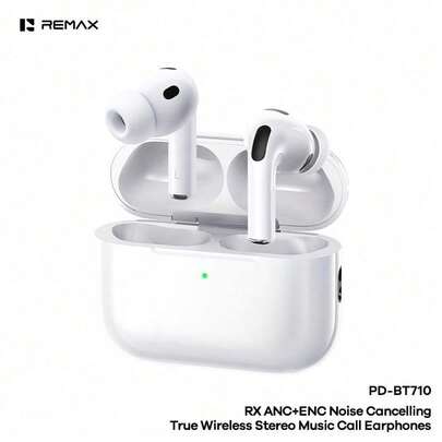 REMAX Bluetooth Earphones With ANC+ENC Noise Cancelling True Wireless Stereo Music And Call Features: Stylish And Comfortable PD-BT710