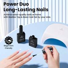 Beetles 2Pcs 15ML No Wipe Gel Top Coat And Base Coat Set For Gel Nail Polish - 2pcs 15ml - View 3