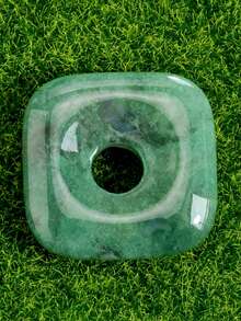 Natural Stone Square Peace Buckle Pendant-30*30mm With A Thickness Of 7Mm,Three-Dimensional Pendant For Jewelry Making, Handmade Necklace Additions, Valentine'S Day Gift, New Year Gift (Natural Stone Color And Texture Are Random) - Multicolor - View 20