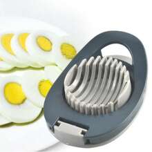 Plastic Egg Slicer, Stainless Steel 304 Egg Cutter, Marbled Egg Divider, Kitchen Tool - Stainless Steel Egg Cutter - View 2