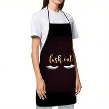 1PC Fashion False Eyelash Pattern Apron Creative Eye Makeup Element Kitchen Waist Apron Women Cosmetic Theme Cooking Stainproof Personalized Lash Art Print Household Apron - B - View 4