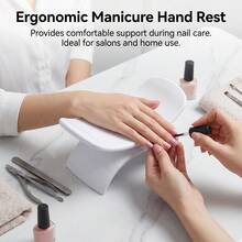 1个U型美甲手托，可拆卸设计，防滑底座，适用于美甲沙龙和家庭使用 - 彩色 - 查看 2