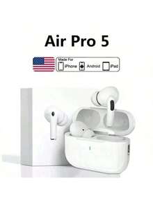 Airpro 5 3 Bluetooth Earphones Wireless Earbuds Gaming Headset With Mic For IPhone Android IOS Smartphone Compatible With Airpods Pro 4 Audifonos Bluetooh In-Ear Headphones IPX4 Waterproof / Sweatproof For Sports / Workout / Gym - View 1