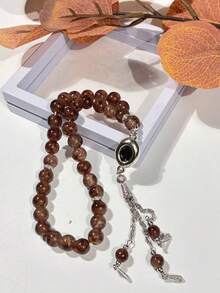 1pc Ramadan 33 Beads Oval Triple Strand Islamic Prayer Beads For Ramadan - Multicolor - View 7