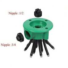 360 Degree Automatic Garden Sprinkler, Gardening Irrigation Tool, Multi-Head Lawn Watering Sprinkler, Ground Insertion Sprinkler Nozzle - One Size Fits All - View 12