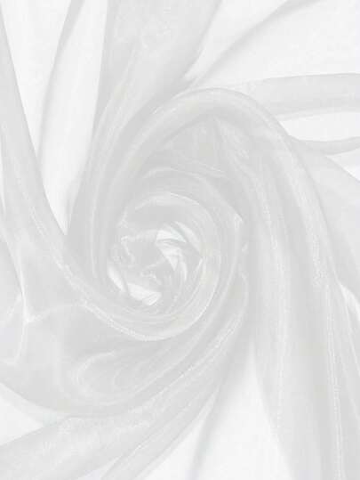 1pc Transparent Organza Fabric, Fashionable Bridal Veil Fabric, Sewing Craft, Suitable For Wedding Party Decor Background