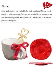 [2026 New] Pearl Glaze Coffee Cup & Saucer Set, Butterfly Shaped Mug, Exquisite Ripple Ceramic Cup, Smooth And Easy To Clean, Creative Dessert Plate, Saucer, Milk Tea Cup, Elegant Nordic Style Ripple Design With Handle, Suitable For Coffee/Snacks/Cake/Nuts/Desserts, An Excellent Gift. - Nhiều màu - Xem 9