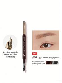 Etude House Eyebrow Pencil Features An Extendable Self-Sharpening Formula, Glides On Smoothly And Helps You Easily Create A Natural Feathery Brow Look. Infused With Oil-Control Powder, Long-Lasting Up To 24 Hours, Smudge-Proof, Sweat-Proof And Water-Resistant, Suitable For Oily Skin And Humid Weather. - 07 Light Brown - View 5