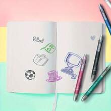 1pc 6-In-1 Multi-Color Ballpoint Pen, 5 Color Ballpoint Pen, 1pc Automatic Pencil With Eraser, Suitable For Office & Writing Supplies - Sets - View 8