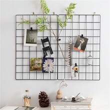 现代INS风格网格照片墙，将生活变成治愈系情绪板，每个瞬间都温暖人心，明信片DIY收纳架墙架 - 黑色 - 查看 5
