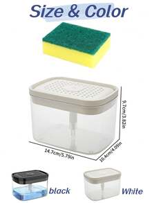 1 bộ 2 trong 1 đựng nước rửa chén và giá đựng bọt biển để bàn, có khay hứng nước nhỏ giọt có thể tháo rời. - Nhiều màu - Xem 11