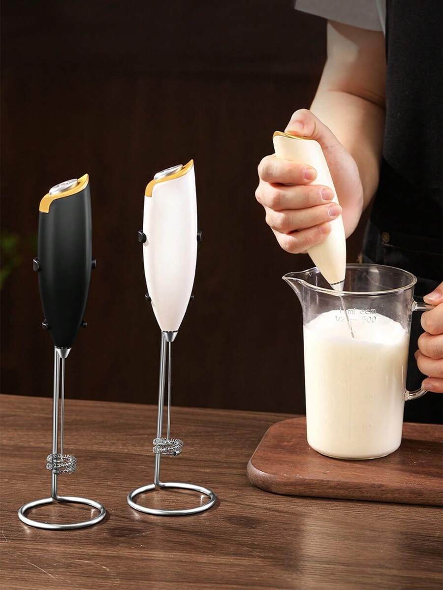 Máy tạo bọt sữa mới, máy tạo bọt sữa cầm tay mạnh mẽ, máy tạo bọt sữa mini, máy khuấy cà phê, máy trộn đồ uống bằng thép không gỉ dùng cho cà phê, latte, cappuccino, matcha, sô cô la nóng, máy tạo bọt di động, máy xay sinh tố mini không dây dùng điện. - Nhiều màu - Xem 1