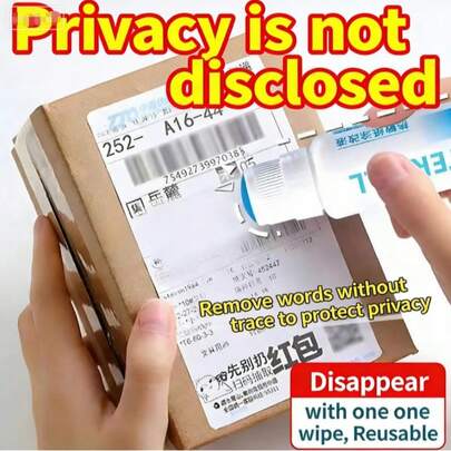 1pc Thermal Sensitive Paper Eraser, Instant Erase Credit Card Receipts, Bank Statements, Invoices And Labels - Portable File Shredder, Confidential Erasable Pen, Privacy Obliterating Pen, Suitable For Mobile Data (No Ink Technology)