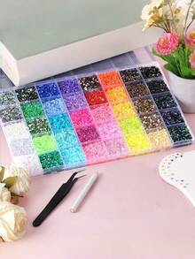 40 Colors Rhinestones For Bedazzling, 3mm Multicolor Resin Flatback For Diamond Art, Bedazzler Kit For Crafting Book Shoes Nail Art Nails - Multicolor - View 2