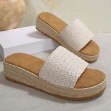 Casual Walking Sandals For Womens Non Slip Bottom Soft Platform Footwear - 9564 Beef White - View 3