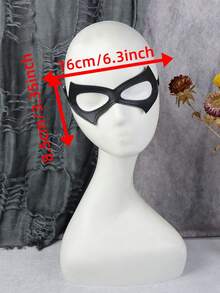 1个黑色暗黑英雄PU皮革眼罩 – 女士可调节眼罩 | 万圣节、角色扮演和化装舞会的完美之选 | 神秘拍照道具 - A - 查看 4